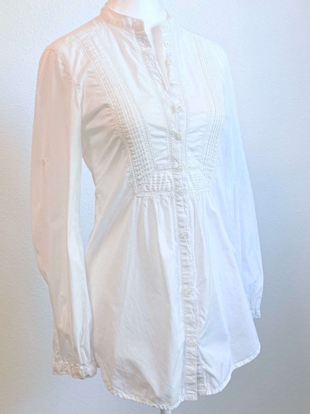 Tyler Boe Eyelet Lace Babydoll Blouse Cottage Boho Feminine